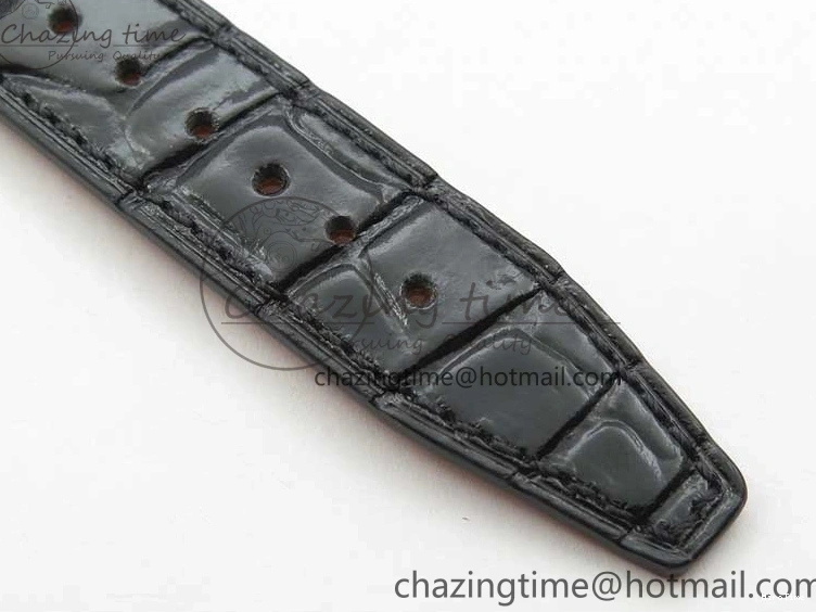 MIROTIME 0522 Durable Portofino 37mm RG V7F 1:1 Best Edition Gray Dial Diamonds Bezel on Black Leather Strap A 7089